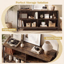 Wooden TV Stand Entertainment for TVs up to 55 Inch with X-Shaped Frame by LJGDeals