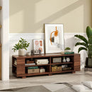 59 Inch Console Storage Entertainment Media Wood TV Stand-Walnut by LJGDeals