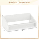 Wooden Tilting Bookcase Small Desktop Bookshelf Organizer for Magazines-White by LJGDeals