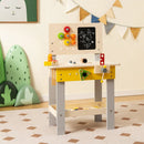Wooden Pretend Play Workbench Set with Blackboard for Toddlers Ages 3+ by DirectDeals