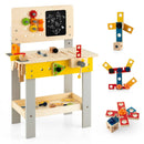 Wooden Pretend Play Workbench Set with Blackboard for Toddlers Ages 3+ by LJGDeals