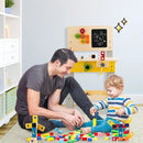 Wooden Pretend Play Workbench Set with Blackboard for Toddlers Ages 3+ by LJGDeals