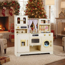 Wooden Toy Kitchen Playset with 14 Accessories for Aged 3+ Years-Beige by LJGDeals