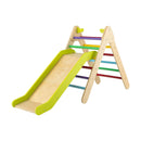 2-in-1 Wooden Triangle Climber Set with Gradient Adjustable Slide by LJGDeals