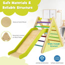 2-in-1 Wooden Triangle Climber Set with Gradient Adjustable Slide by LJGDeals