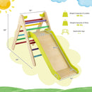 2-in-1 Wooden Triangle Climber Set with Gradient Adjustable Slide by LJGDeals