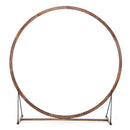 Wooden Wedding Arch Solid Wood Arbor Backdrop Stand for Wedding Ceremony-Round