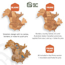 3D Wooden World Map Oak by Enjoy The Wood