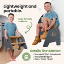 2-Step Wooden Stool for Kids