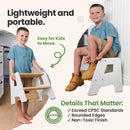 2-Step Wooden Stool for Kids