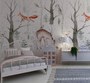 Woodland Forest Animals Wallpaper - Peel and Stick Wall Mural