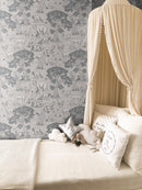 Woodland Animals Toile Wallpaper - Vintage Forest Wildlife Mural