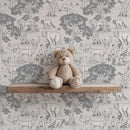 Woodland Animals Toile Wallpaper - Vintage Forest Wildlife Mural