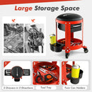 Rolling Mechanic Stool with Removable Padded Seat and Drawers by LJGDeals