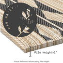 Cairo Natural & Black Outdoor Doormat – 24" x 36" Non-Slip, Recycled Plastic