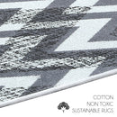 Chevron Design Multipurpose Floor Mat | 24"x44" | Gray