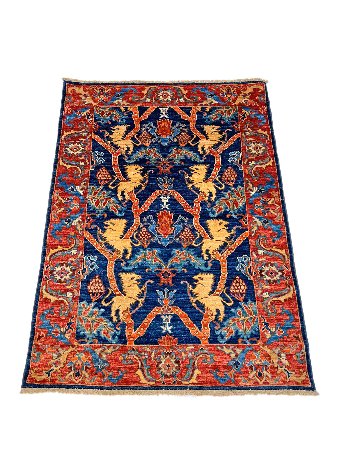 Afghan Folk/Serapi (3x5) blue/red, photo 2 of 10