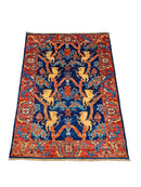 Afghan Folk/Serapi (3x5) blue/red