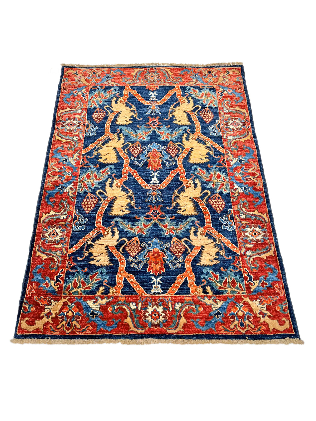 Afghan Folk/Serapi (3x5) blue/red, photo 3 of 10