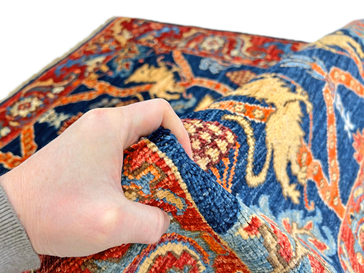 Afghan Folk/Serapi (3x5) blue/red, photo 8 of 10