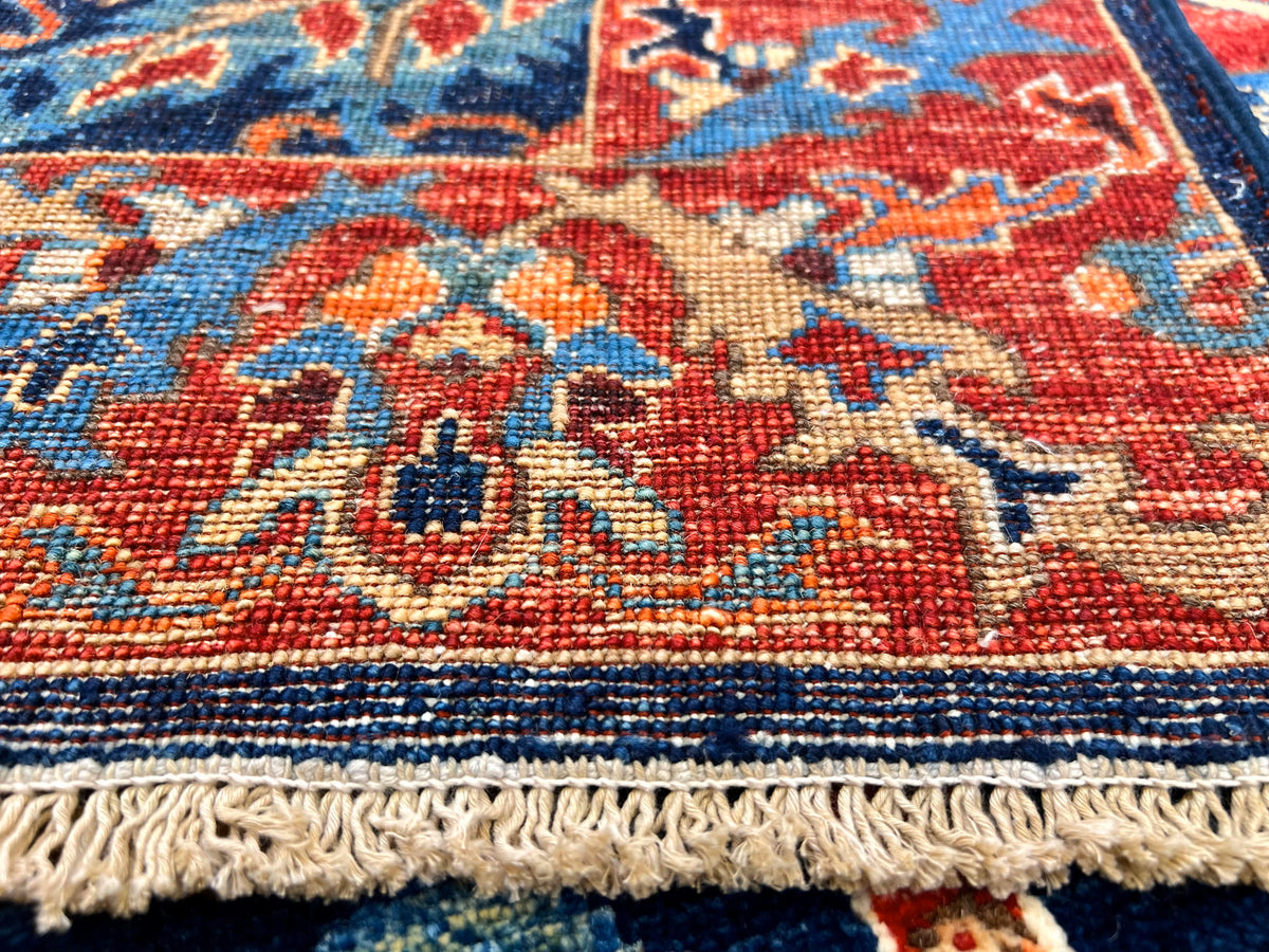 Afghan Folk/Serapi (3x5) blue/red, photo 9 of 10