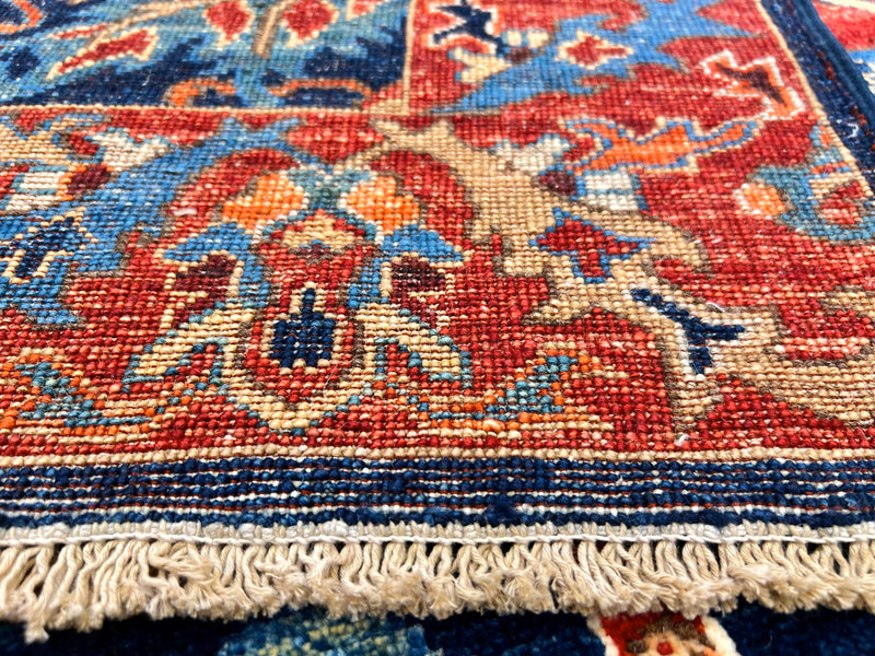 Afghan Folk/Serapi (3x5) blue/red, photo 9 of 10