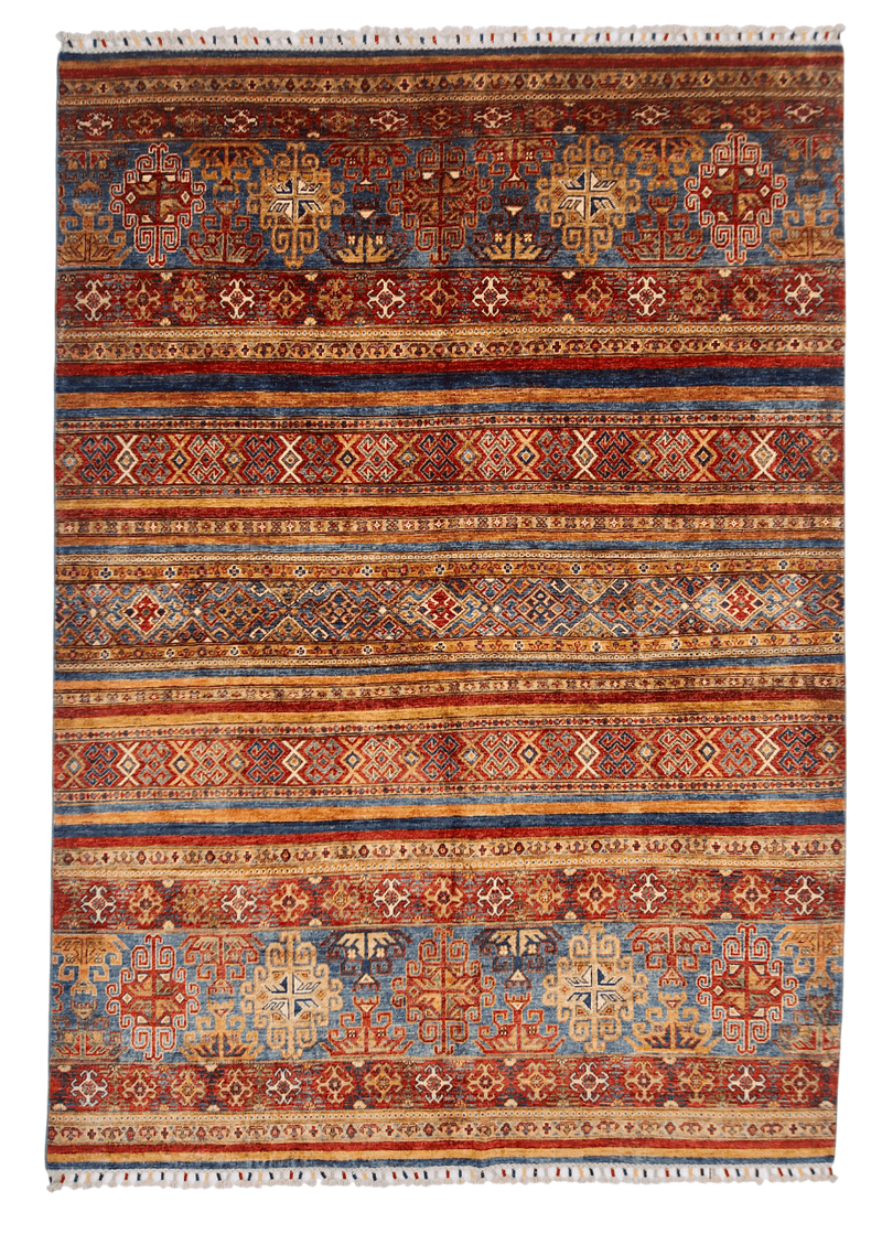 Khorjin (6'01"x8'07") blue/mulitcolor