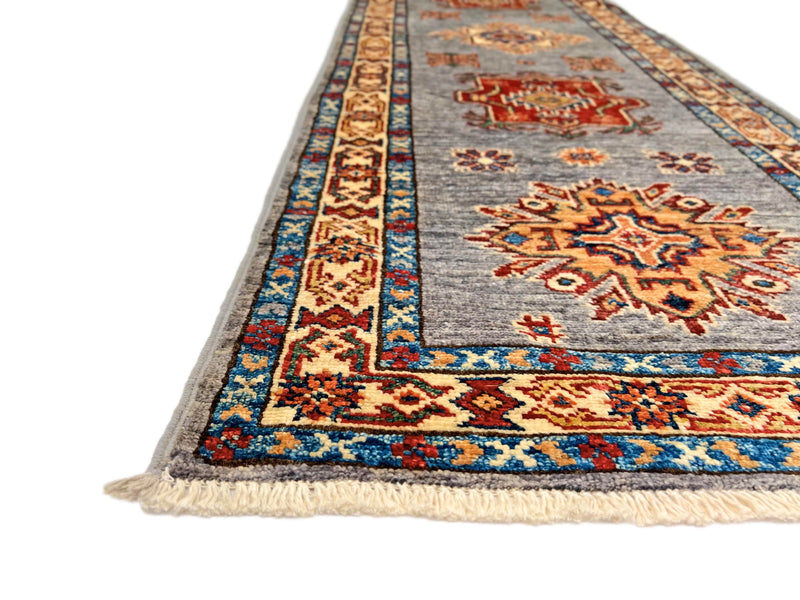 Super Kazak (1'11"x6'02") gray/multicolor, photo 5 of 10