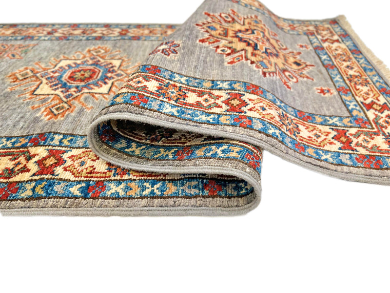 Super Kazak (1'11"x6'02") gray/multicolor, photo 7 of 10