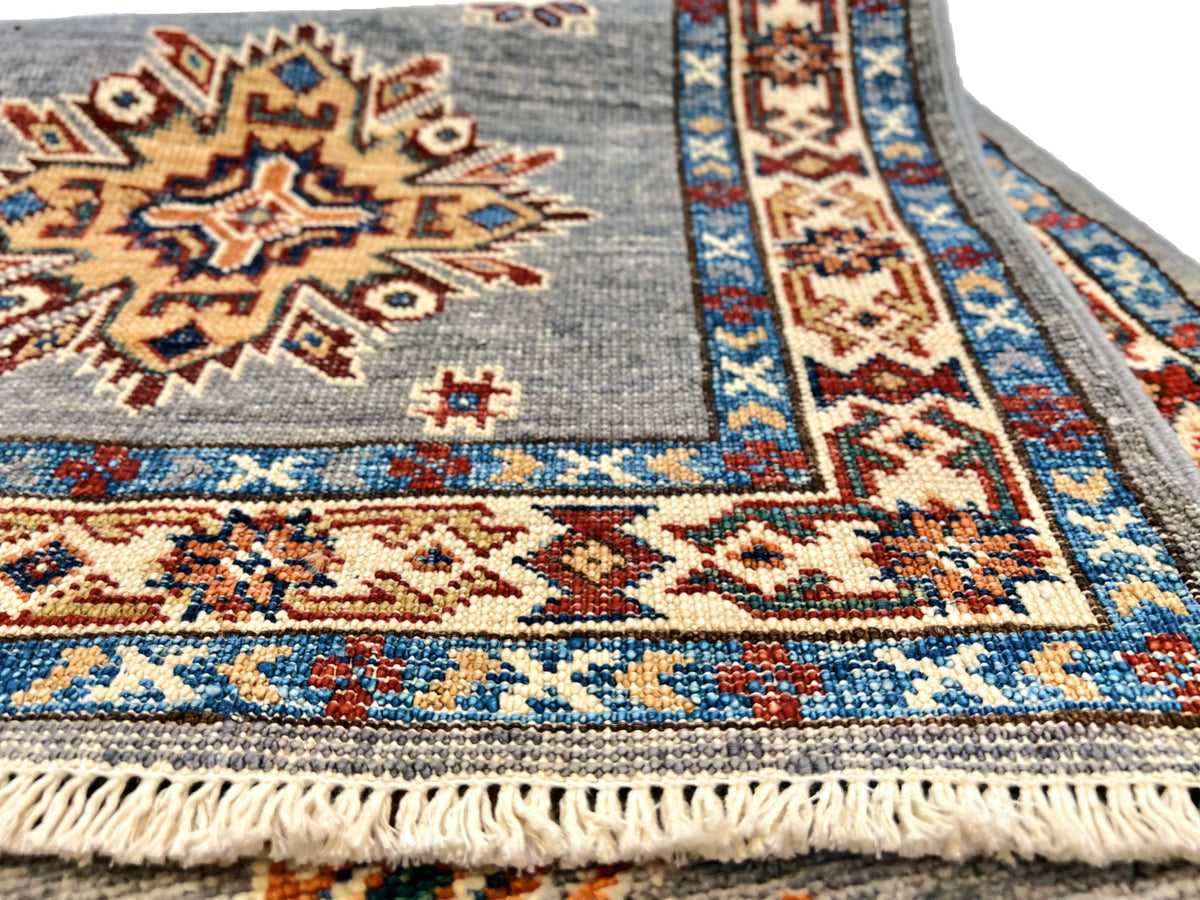 Super Kazak (1'11"x6'02") gray/multicolor, photo 9 of 10