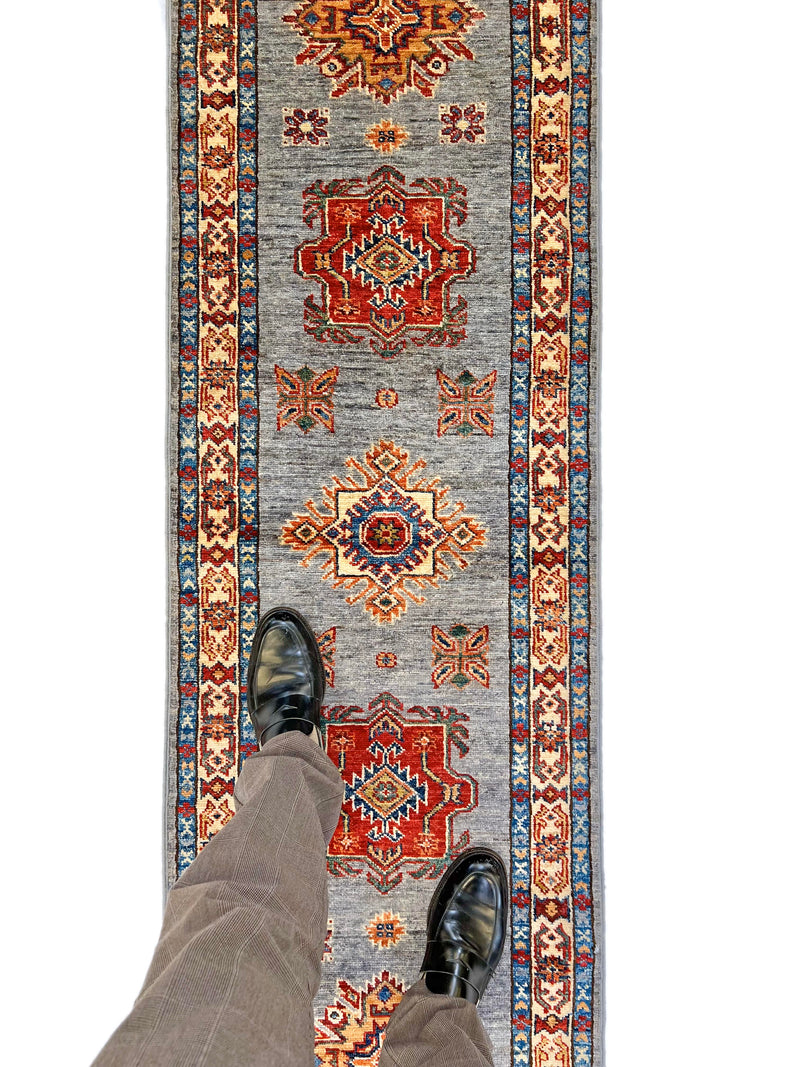 Super Kazak (1'11"x6'02") gray/multicolor, photo 10 of 10