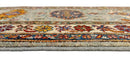 Super Kazak (2'00"x6'00") light gray/multicolor