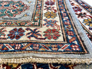 Super Kazak (2'00"x6'00") light gray/multicolor