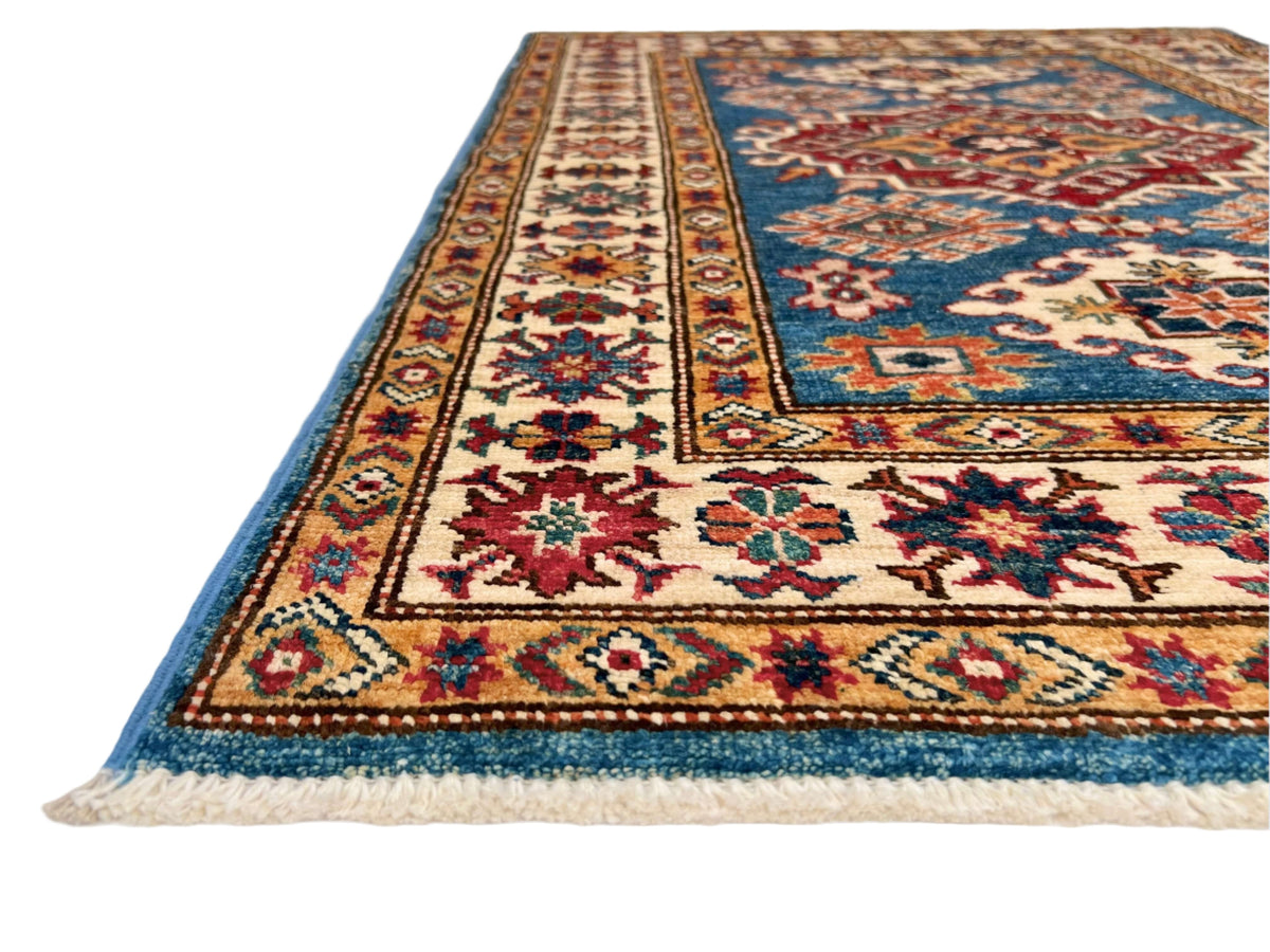 Super Kazak (2'11"x4'00") denim blue/ivory, photo 6 of 6