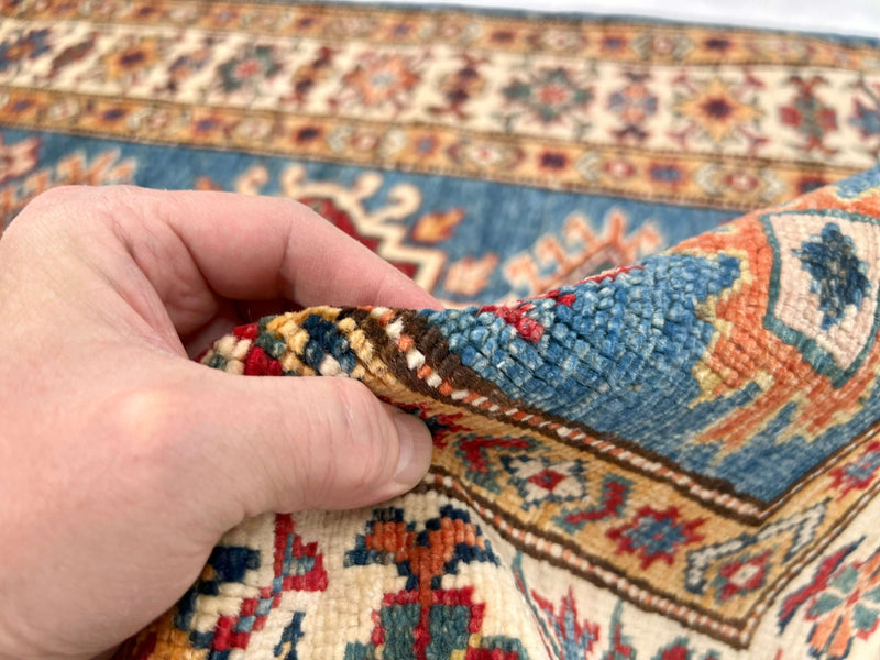 Super Kazak (2'11"x4'00") denim blue/ivory, photo 4 of 6