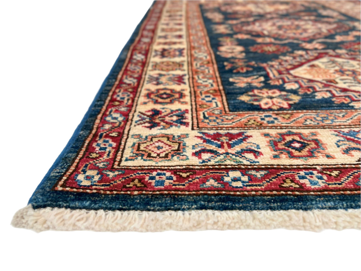 Super Kazak (2'08"x3'10") blue/ivory, photo 2 of 6