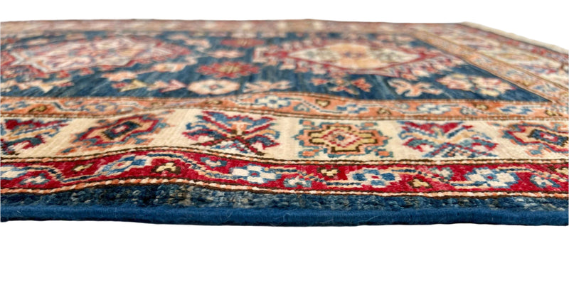 Super Kazak (2'08"x3'10") blue/ivory, photo 3 of 6