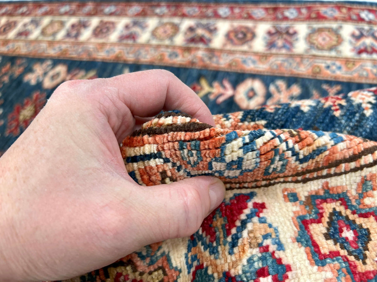 Super Kazak (2'08"x3'10") blue/ivory, photo 4 of 6