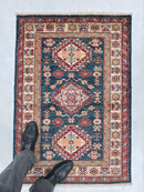 Super Kazak (2'08"x3'10") blue/ivory