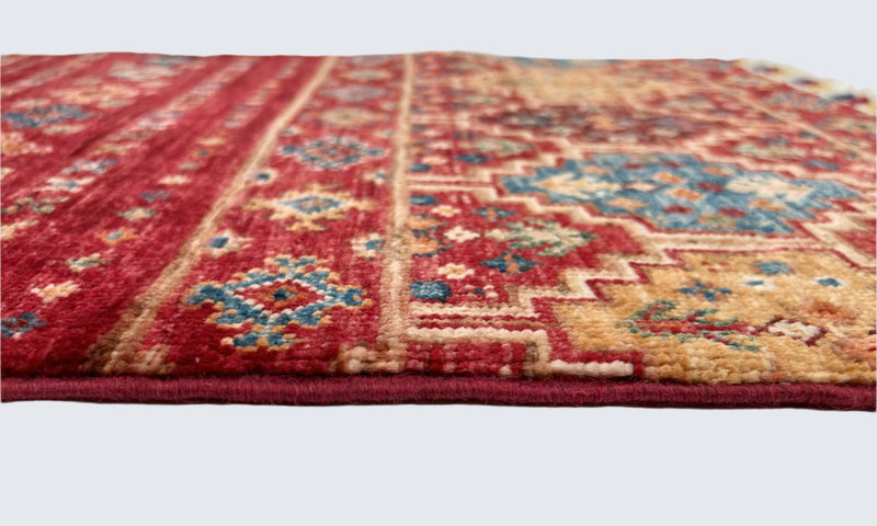 Afghan Khorjin (2'00"x3'03") red, photo 3 of 6