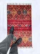 Afghan Khorjin (2'00"x3'04") red