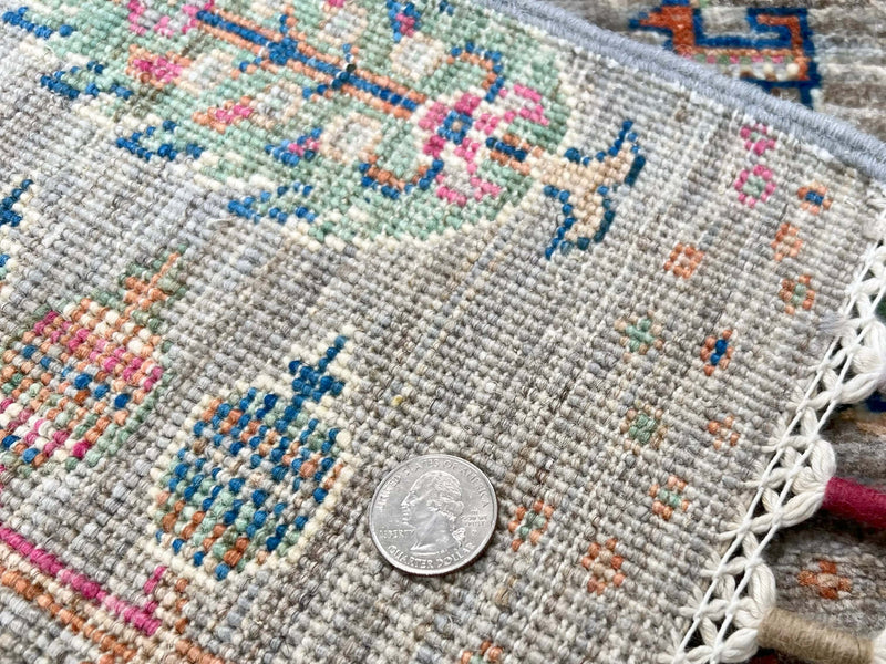 Afghan Gabbeh (2'07"x3'09") light gray, photo 5 of 6