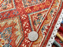 Afghan Khorjin-Gabbeh (2'06"x4'02") rust/red