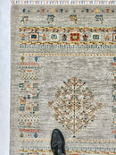 Afghan Tree of Life Gabbeh (3'03"x4'10") silver
