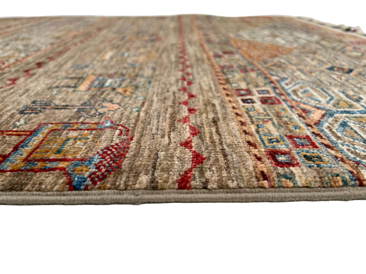 Afghan Khorjin (3'02"x4'08") camel/multicolor, photo 3 of 6