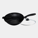 XD Nonstick Wok with Glass Lid - Induction