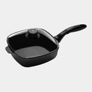 XD Nonstick Square Saute Pan with Glass Lid - Induction