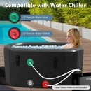 XL 129 Gal Oval Ice Bath Tub with Cover and Hand Pump for Athletes by LJGDeals