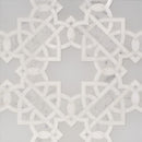 Thassos White, Pura Glass, White Carrara Multi Finish Isabella Marble Mosaic