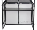 DJ Booth Tabletop With 8FT Lighting Truss Stand Package by FAT TOAD - Foldable Panel Portable Stage Platform Facade Scrim Cover, Video Light Display